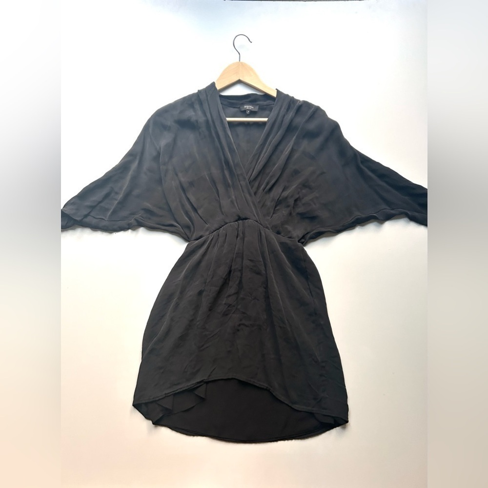 Aritzia 100% SILK - Babaton Cuthbert Dress BUTTERY soft XS Black - Picture 7 of 10